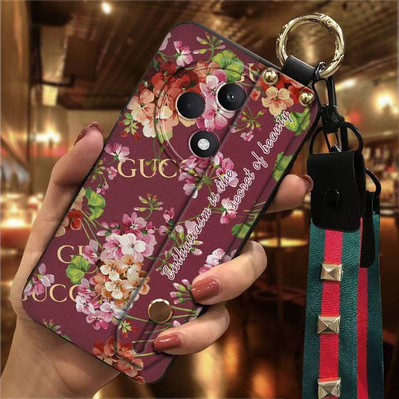 Phone Case for OPPO Reno 12F Cute Fashion Silicona Shockproof Cover with Pop Socket Stand