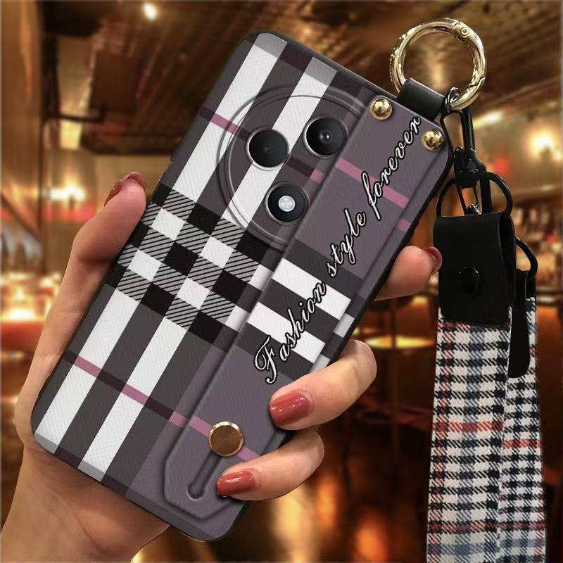 Phone Case for OPPO Reno 12F Cute Fashion Silicona Shockproof Cover with Pop Socket Stand