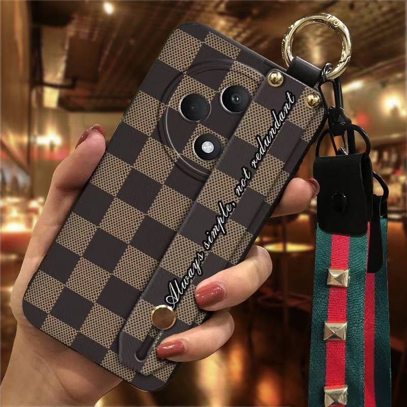 Phone Case for OPPO Reno 12F Cute Fashion Silicona Shockproof Cover with Pop Socket Stand