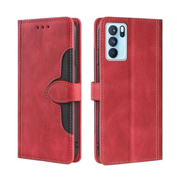 Wallet PU Leather Flip Cover For OPPO Reno 6 Pro 5G Vintage Leather Durable Protective Cover