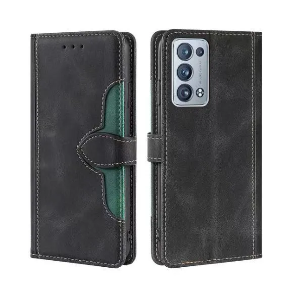 Wallet PU Leather Flip Cover For OPPO Reno 6 Pro Plus 5G Vintage Leather Durable Protective Cover