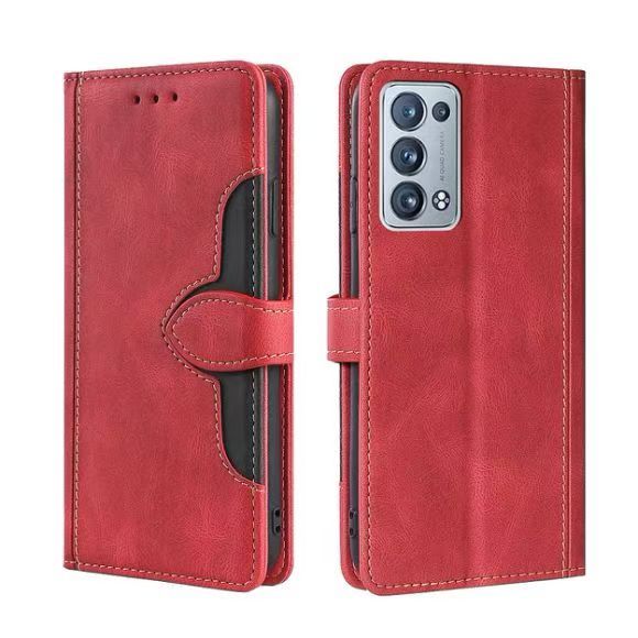 Wallet PU Leather Flip Cover For OPPO Reno 6 Pro Plus 5G Vintage Leather Durable Protective Cover
