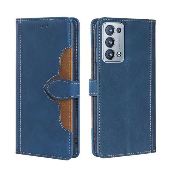 Wallet PU Leather Flip Cover For OPPO Reno 6 Pro Plus 5G Vintage Leather Durable Protective Cover
