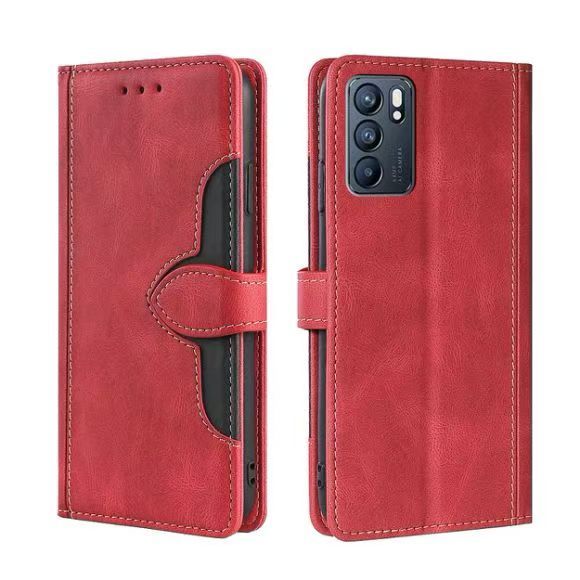 Wallet PU Leather Flip Cover For OPPO Reno 6 5G Vintage Leather Durable Protective Cover