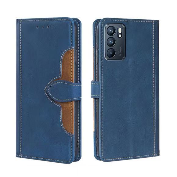 Wallet PU Leather Flip Cover For OPPO Reno 6 5G Vintage Leather Durable Protective Cover