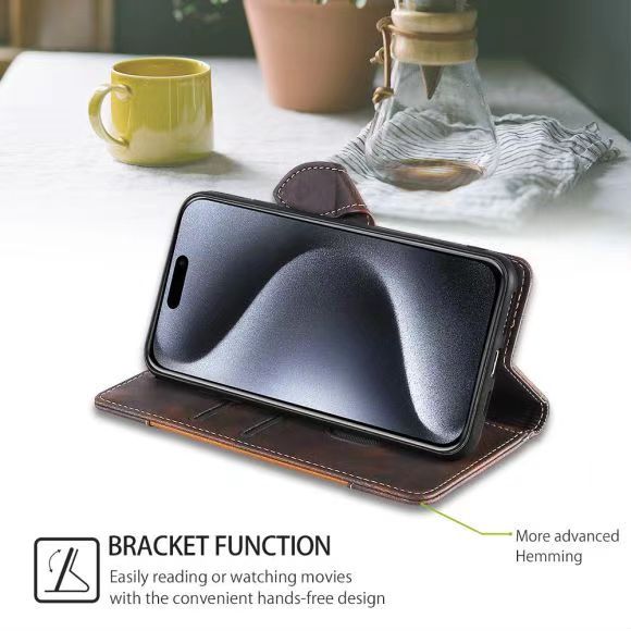 Wallet PU Leather Flip Cover For Tecno Spark 20 Pro Plus Vintage Leather Durable Protective Cover