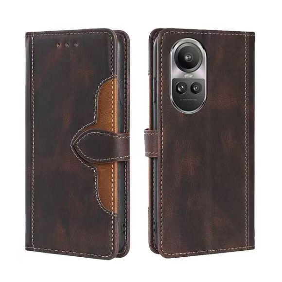 Wallet PU Leather Flip Cover For OPPO Reno 10 / Reno 10 Pro Vintage Leather Durable Protective Cover