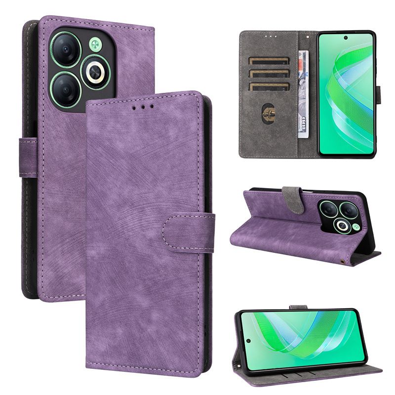 Flip Cover for Infinix Smart 8 6.6" HD / Infinix Smart 8 6.6'' PU Leather Phone Case Full-Body Protection Shockproof [RFID Blocking] Wallet Cover