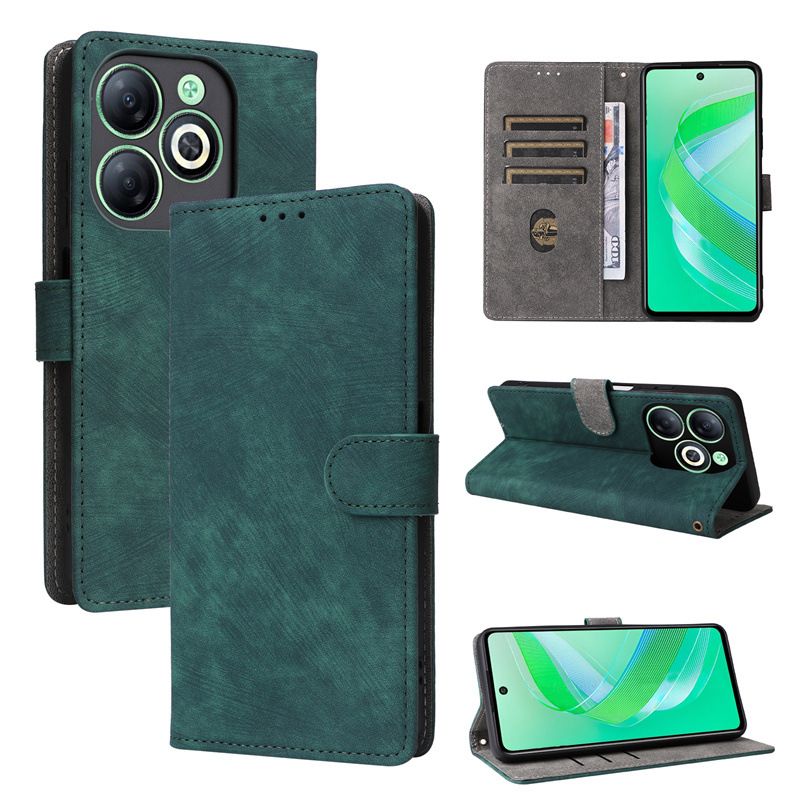 Flip Cover for Infinix Smart 8 6.6" HD / Infinix Smart 8 6.6'' PU Leather Phone Case Full-Body Protection Shockproof [RFID Blocking] Wallet Cover