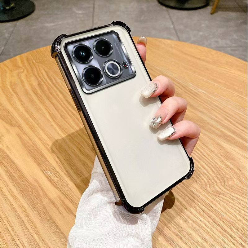 Cover for Infinix Note 40 4G Transparent Electroplated Anti Drop Soft Phone Case