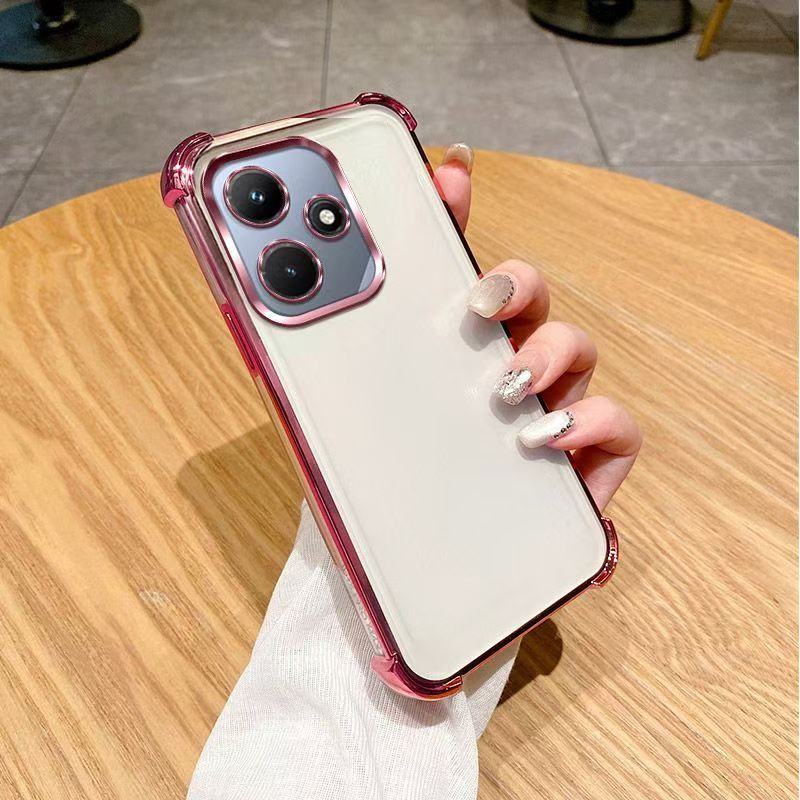 Cover for Infinix Hot 30i Transparent Electroplated Anti Drop Soft Phone Case