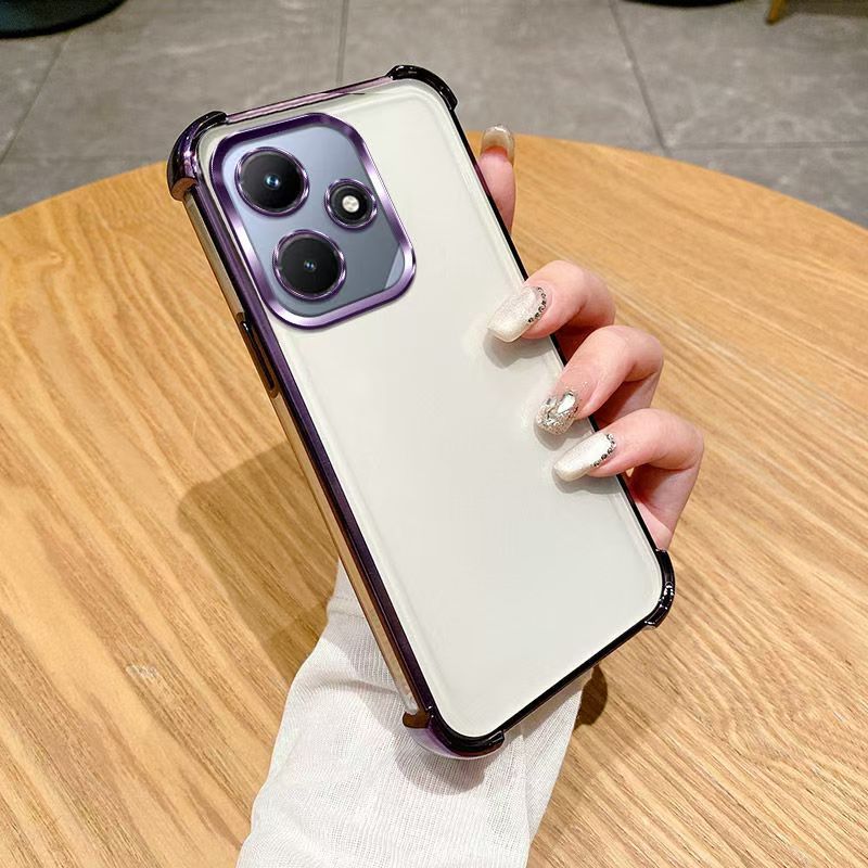 Cover for Infinix Hot 30i Transparent Electroplated Anti Drop Soft Phone Case