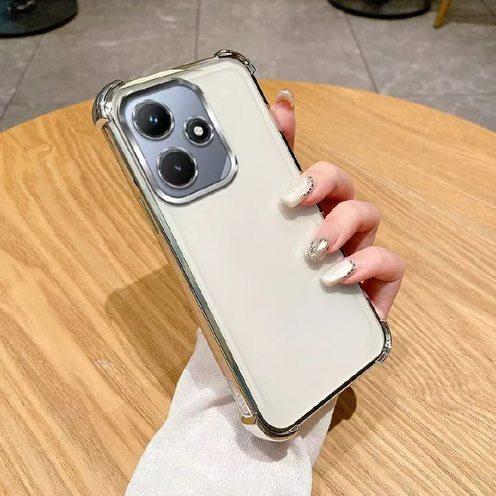 Cover for Infinix Hot 30i Transparent Electroplated Anti Drop Soft Phone Case