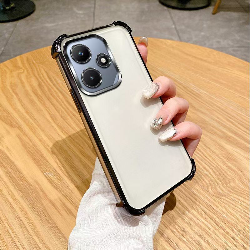 Cover for Infinix Hot 30i Transparent Electroplated Anti Drop Soft Phone Case