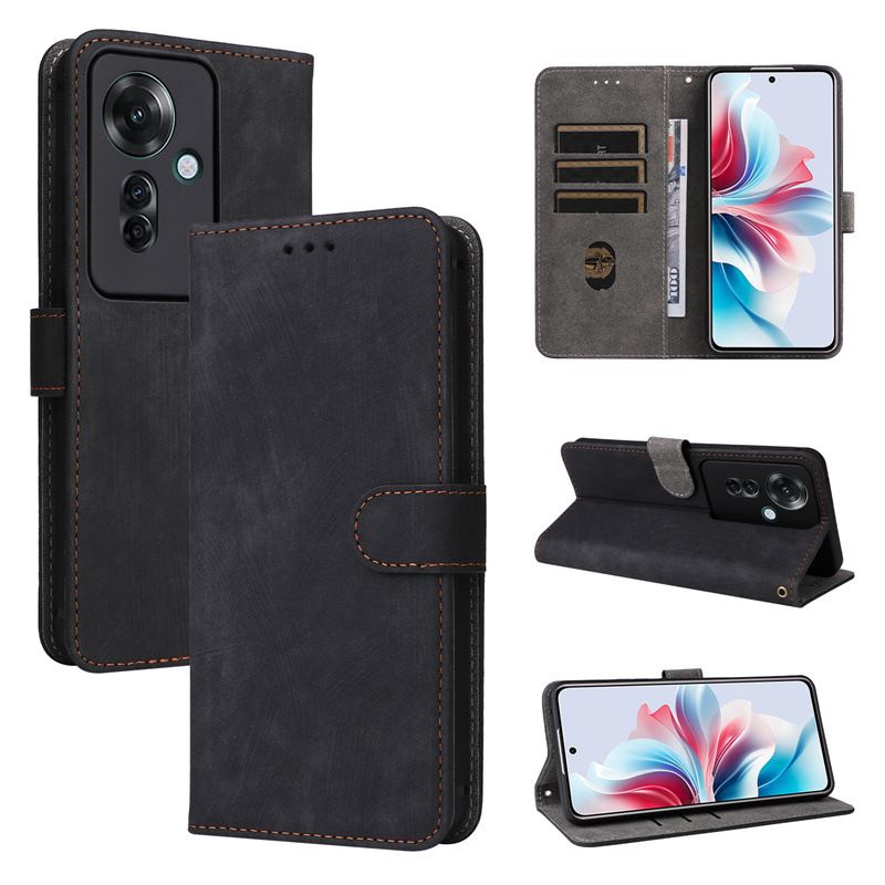 Flip Cover for OPPO Reno11 F 5G/Reno 11F 5G PU Leather Phone Case Full-Body Protection Shockproof [RFID Blocking] Wallet Cover