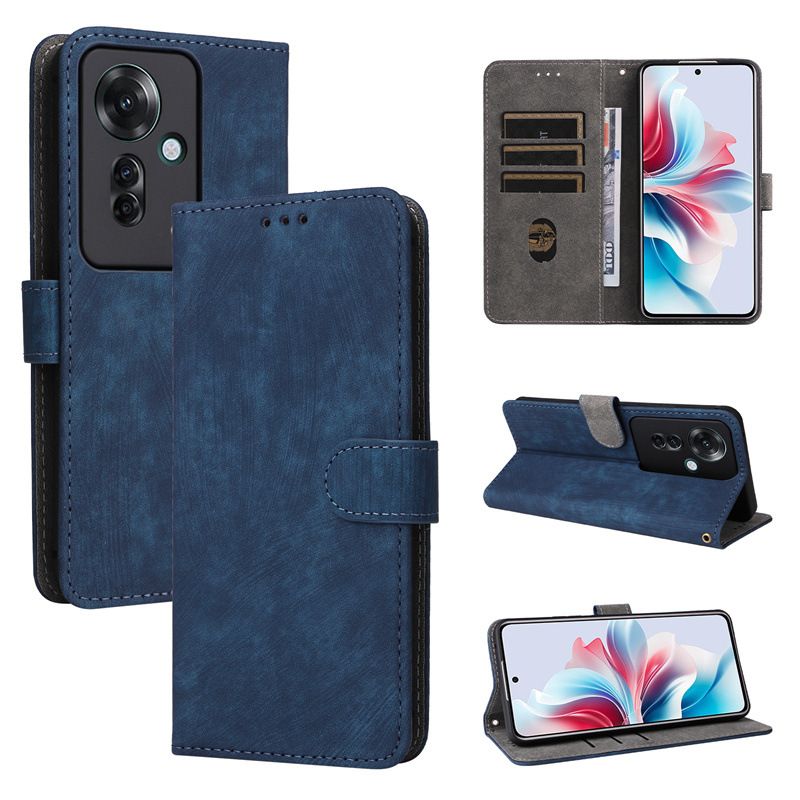Flip Cover for OPPO Reno11 F 5G/Reno 11F 5G PU Leather Phone Case Full-Body Protection Shockproof [RFID Blocking] Wallet Cover