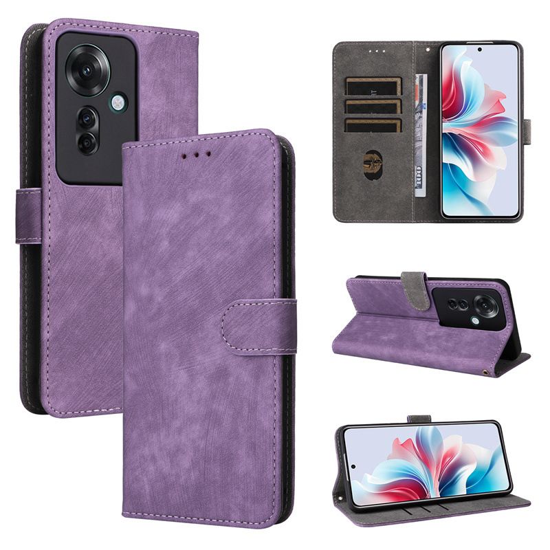 Flip Cover for OPPO Reno11 F 5G/Reno 11F 5G PU Leather Phone Case Full-Body Protection Shockproof [RFID Blocking] Wallet Cover