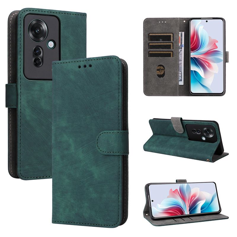 Flip Cover for OPPO Reno11 F 5G/Reno 11F 5G PU Leather Phone Case Full-Body Protection Shockproof [RFID Blocking] Wallet Cover