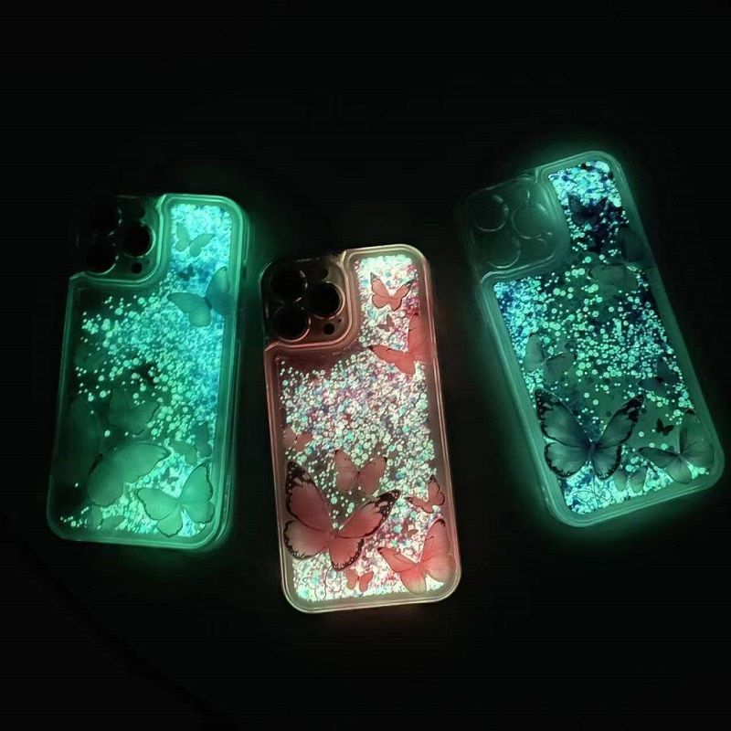 Phone Case for Samsung Galaxy Note 9 , Butterfly Night Glow Sand Soft Silicone Anti-Drop Protective Cover