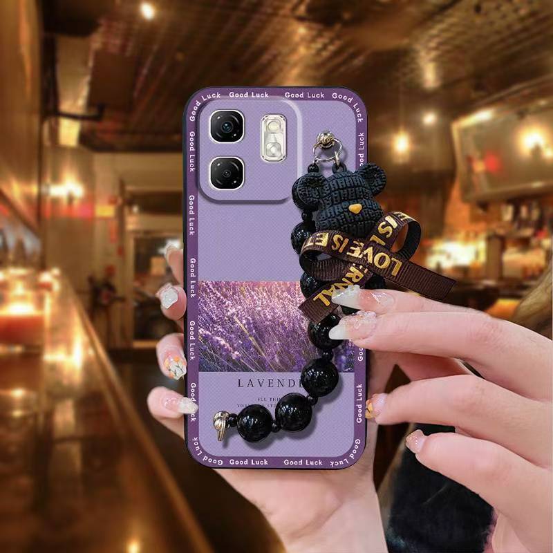 Phone Case for Infinix Hot 50i /Smart 9 Case Trendy Creative Black Pearl Charm Shockproof And Drop-proof Case