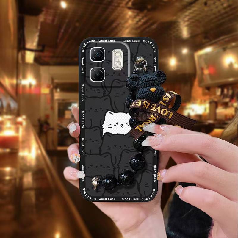 Phone Case for Infinix Hot 50i /Smart 9 Case Trendy Creative Black Pearl Charm Shockproof And Drop-proof Case