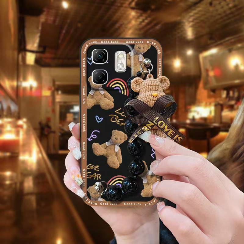 Phone Case for Infinix Hot 50i /Smart 9 Case Trendy Creative Black Pearl Charm Shockproof And Drop-proof Case