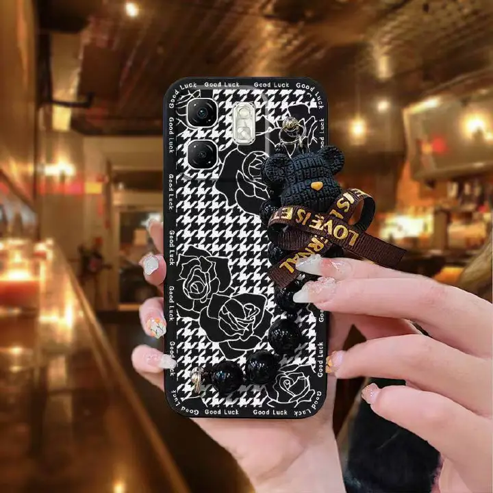 Phone Case for Infinix Hot 50i /Smart 9 Case Trendy Creative Black Pearl Charm Shockproof And Drop-proof Case