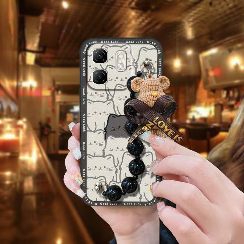 Phone Case for Infinix Hot 50i /Smart 9 Case Trendy Creative Black Pearl Charm Shockproof And Drop-proof Case