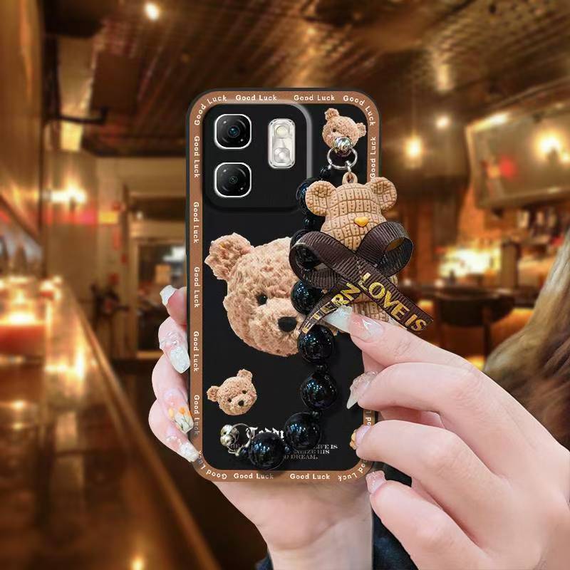 Phone Case for Infinix Hot 50i /Smart 9 Case Trendy Creative Black Pearl Charm Shockproof And Drop-proof Case