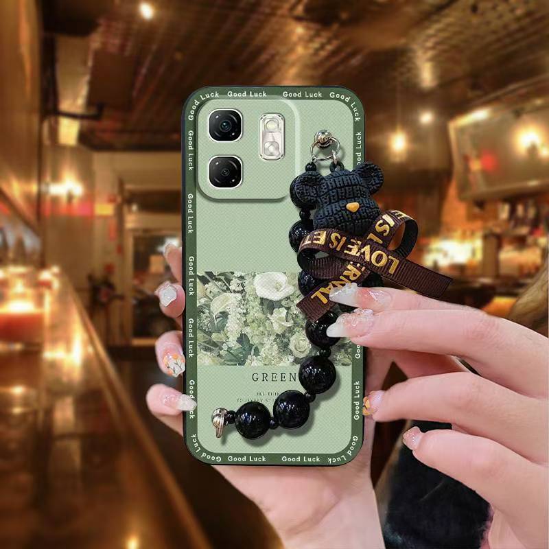 Phone Case for Infinix Hot 50i /Smart 9 Case Trendy Creative Black Pearl Charm Shockproof And Drop-proof Case