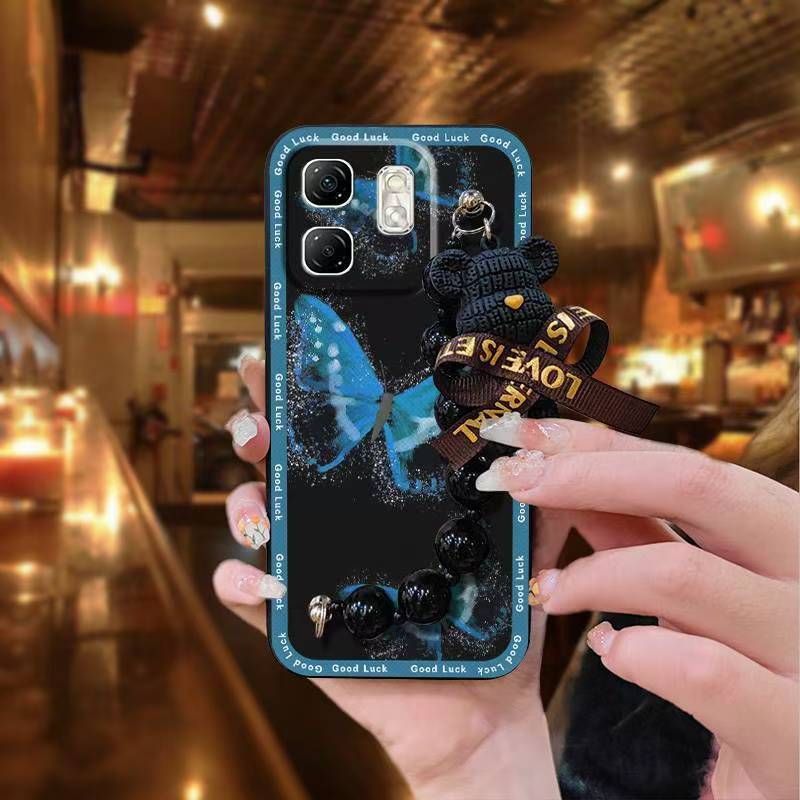 Phone Case for Infinix Hot 50i /Smart 9 Case Trendy Creative Black Pearl Charm Shockproof And Drop-proof Case