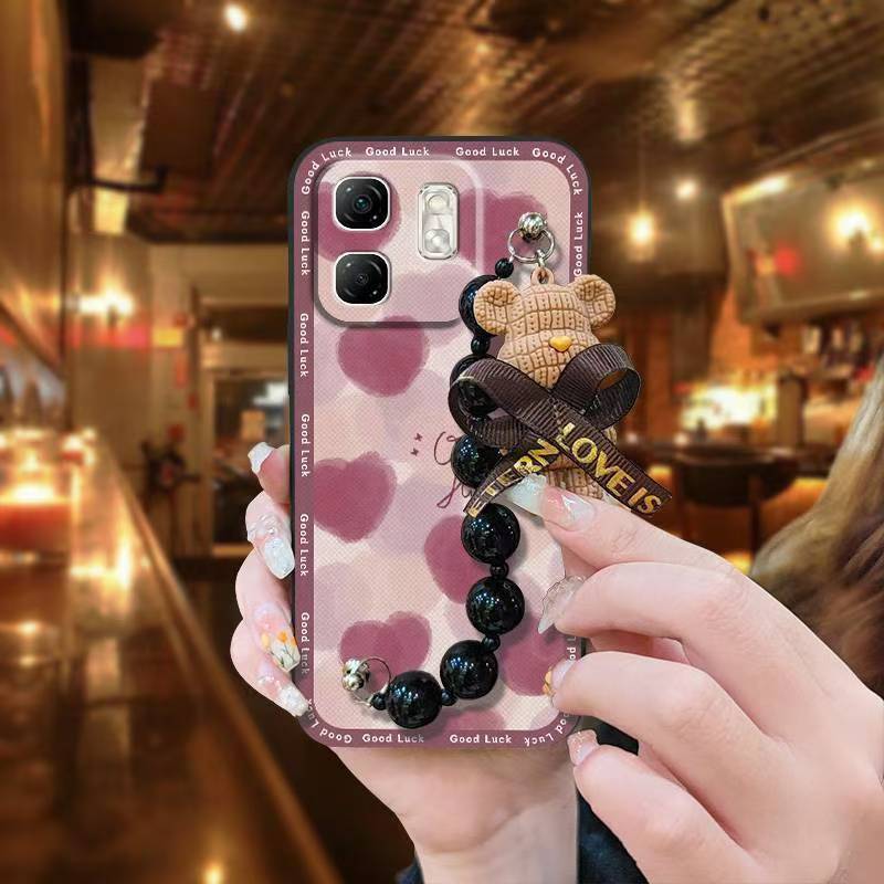 Phone Case for Infinix Hot 50i /Smart 9 Case Trendy Creative Black Pearl Charm Shockproof And Drop-proof Case