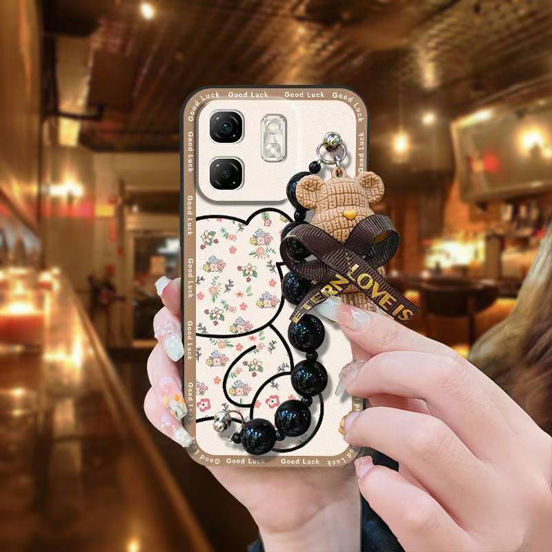 Phone Case for Infinix Hot 50i /Smart 9 Case Trendy Creative Black Pearl Charm Shockproof And Drop-proof Case