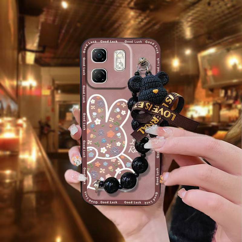 Phone Case for Infinix Hot 50i /Smart 9 Case Trendy Creative Black Pearl Charm Shockproof And Drop-proof Case