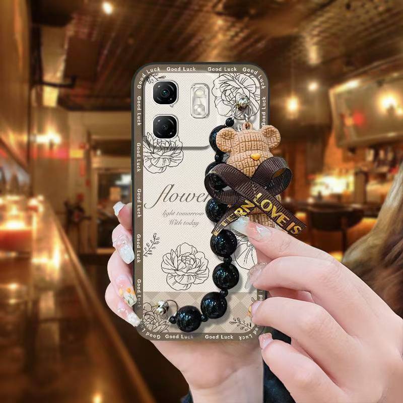 Phone Case for Infinix Hot 50i /Smart 9 Case Trendy Creative Black Pearl Charm Shockproof And Drop-proof Case