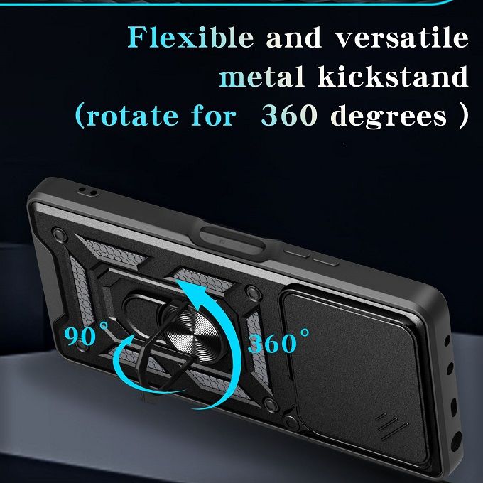 Luxury Phone Case The Camera Lens Cover For Tecno Pova 6 Neo 4G Shockproof Bumper Cover vehicle-mounted Magnetic Kickstand Case
