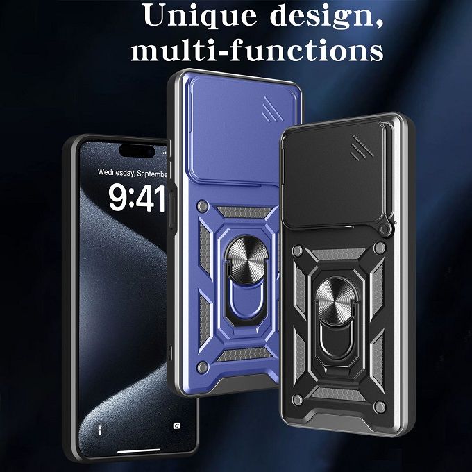 Luxury Phone Case The Camera Lens Cover For itel P55 4G Shockproof Bumper Cover vehicle-mounted Magnetic Kickstand Case