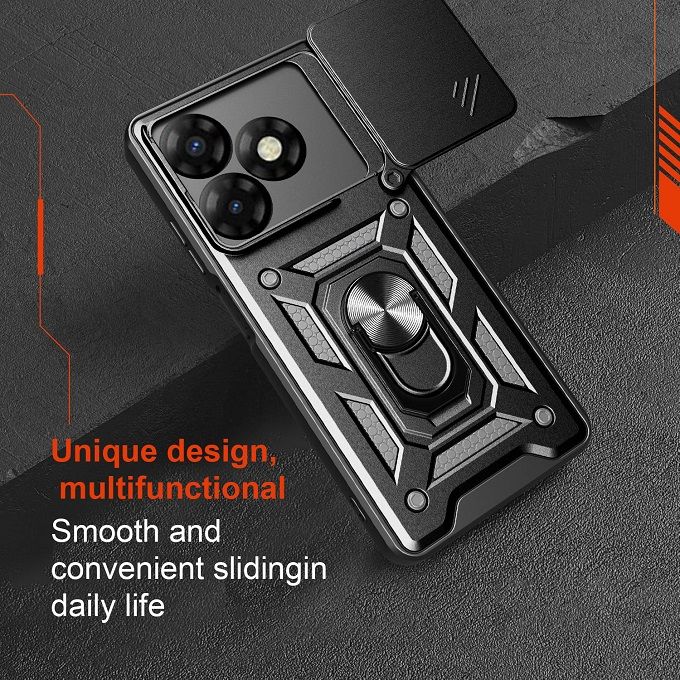 Luxury Phone Case The Camera Lens Cover For itel P55 4G Shockproof Bumper Cover vehicle-mounted Magnetic Kickstand Case