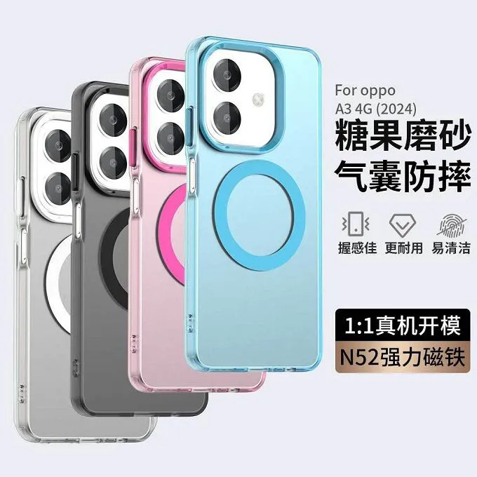 Magnetic Phone Case For OPPO A3/A3X/A40 Frosted Anti Fall Protective Cover