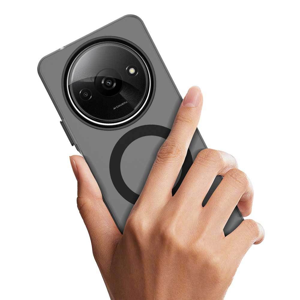 Magnetic Phone Case For Xiaomi Redmi A3X A3 Frosted Anti Fall Protective Cover