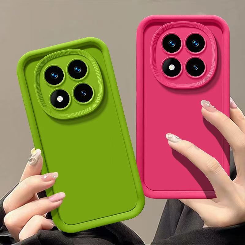 Silicone Phone Case For Xiaomi Redmi Note 14 Pro (5G), Note 14 Pro 4G Fall Prevention Protective Case