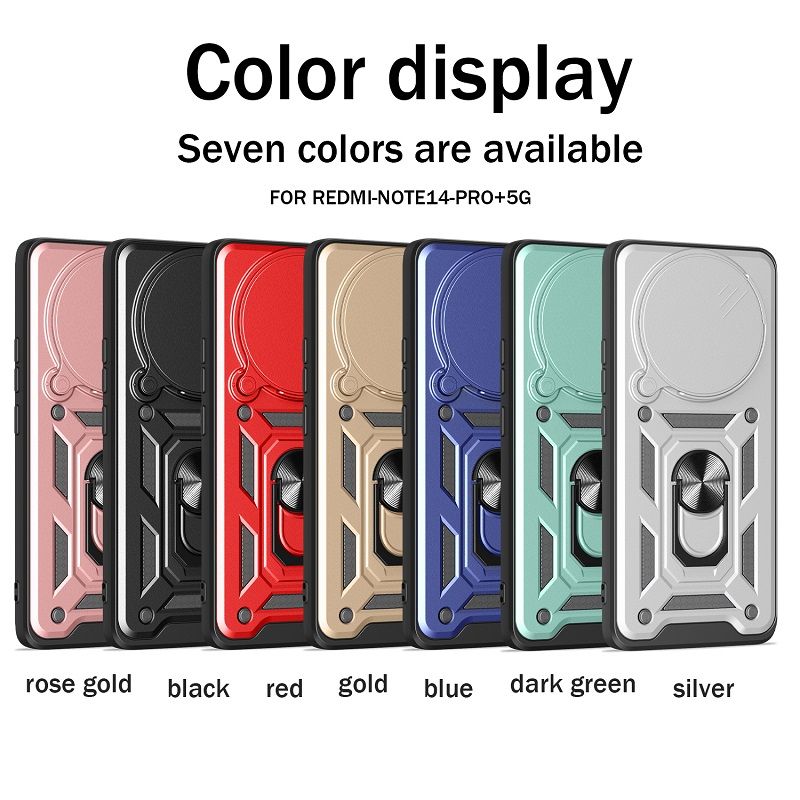 Luxury Phone Case The Camera Lens Cover For Xiaomi Redmi Note 14 Pro Plus 5G vehicle-mounted Magnetic Kickstand Shockproof Cover