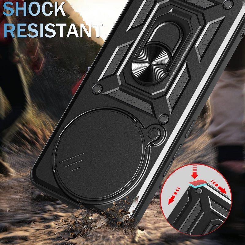 Luxury Phone Case The Camera Lens Cover For Xiaomi Redmi Note 14 Pro Plus 5G vehicle-mounted Magnetic Kickstand Shockproof Cover