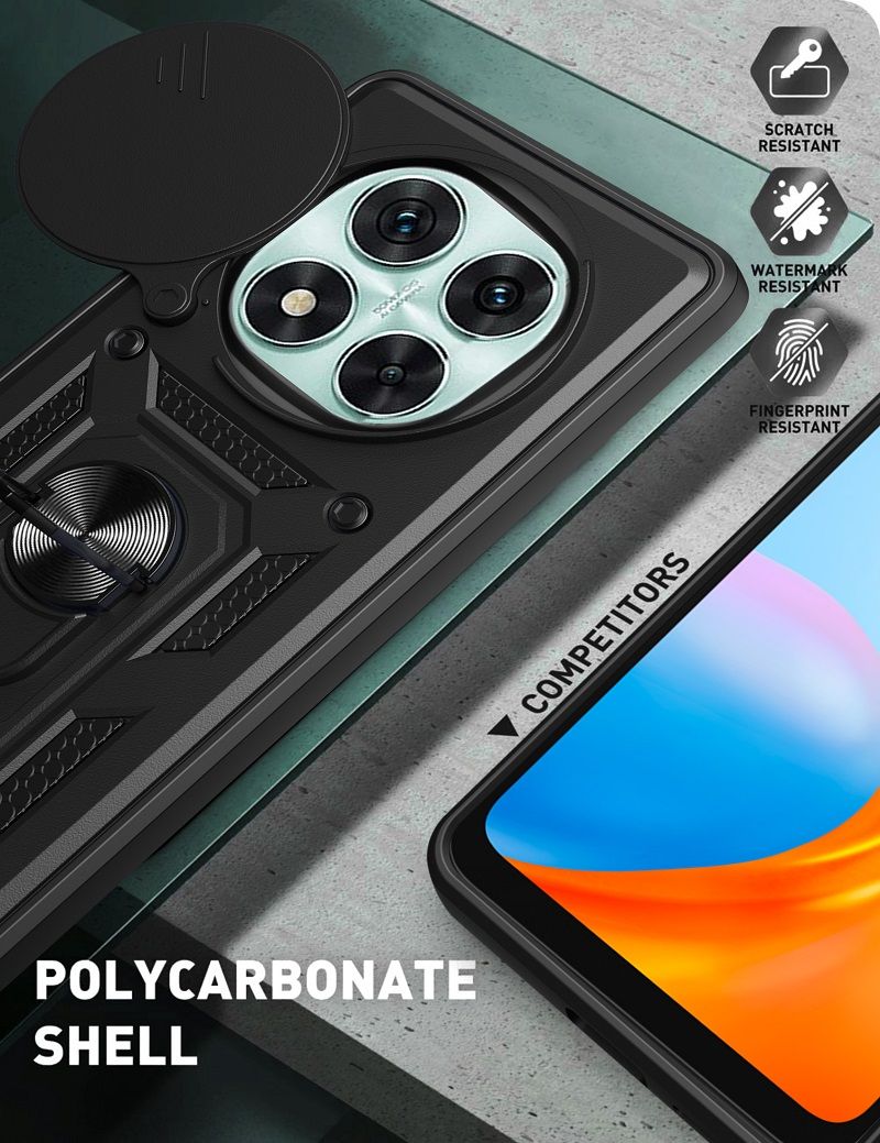 Luxury Phone Case The Camera Lens Cover For Xiaomi Redmi Note 14 Pro (5G) vehicle-mounted Magnetic Kickstand Shockproof Bumper Case