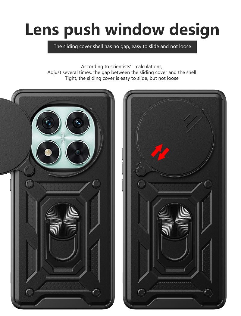 Luxury Phone Case The Camera Lens Cover For Xiaomi Redmi Note 14 Pro (5G) vehicle-mounted Magnetic Kickstand Shockproof Bumper Case