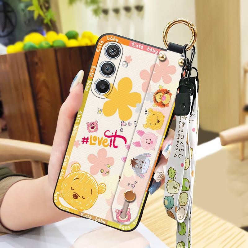 Phone Case for Samsung Galaxy A36 Cute Fashion Silicona Shockproof Cover with Pop Socket Stand