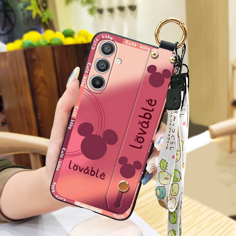 Phone Case for Samsung Galaxy S25 Plus Cute Fashion Silicona Shockproof Cover with Pop Socket Stand