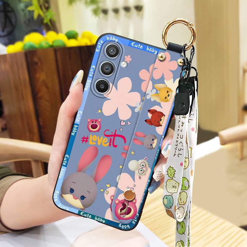 Phone Case for Samsung Galaxy S25 Plus Cute Fashion Silicona Shockproof Cover with Pop Socket Stand