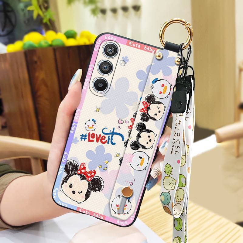 Phone Case for Samsung Galaxy S25 Plus Cute Fashion Silicona Shockproof Cover with Pop Socket Stand