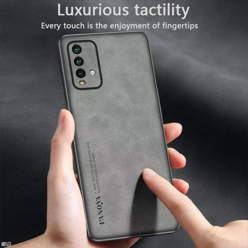 Luxury Business Retro Leather Phone Case For Xiaomi Redmi 9T, Shockproof Fall prevention Protective Case